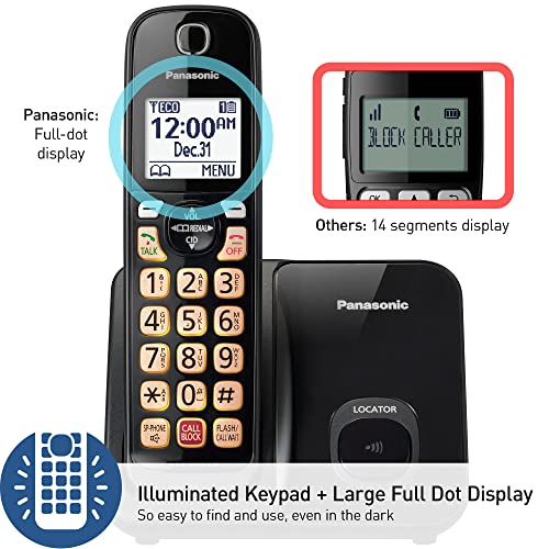 Cordless Phone with Call Block and Large Display 3 Handsets 7k