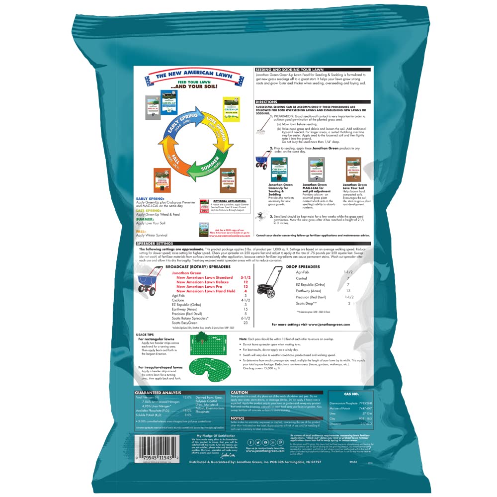 Green-Up Lawn Food for Seeding & Sodding 12-18-8 Fertilizer 15000 Sq Ft k7