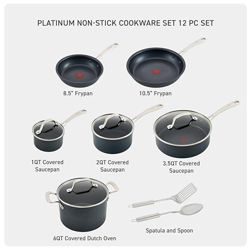 Nonstick Cookware Set 12 Piece Oven Safe Dishwasher Safe k7