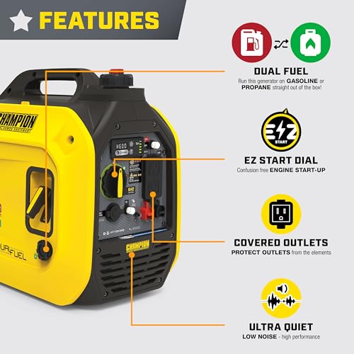 Portable Inverter Generator 2500W Dual Fuel a7