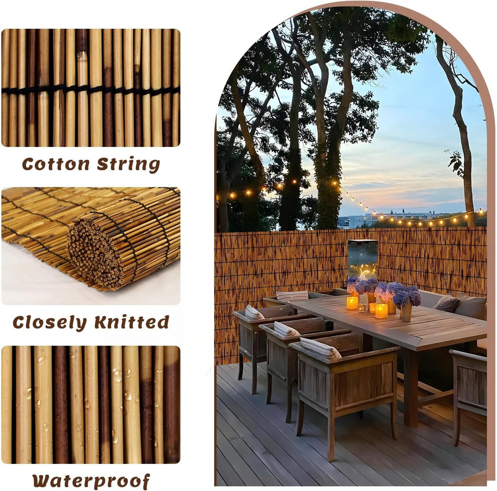 Bamboo Reed Fence 6FT x 16.4FT Natural Privacy Screening a7