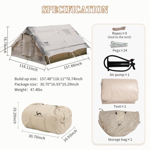 Inflatable Camping Tent 4 Season Waterproof Easy Setup a7