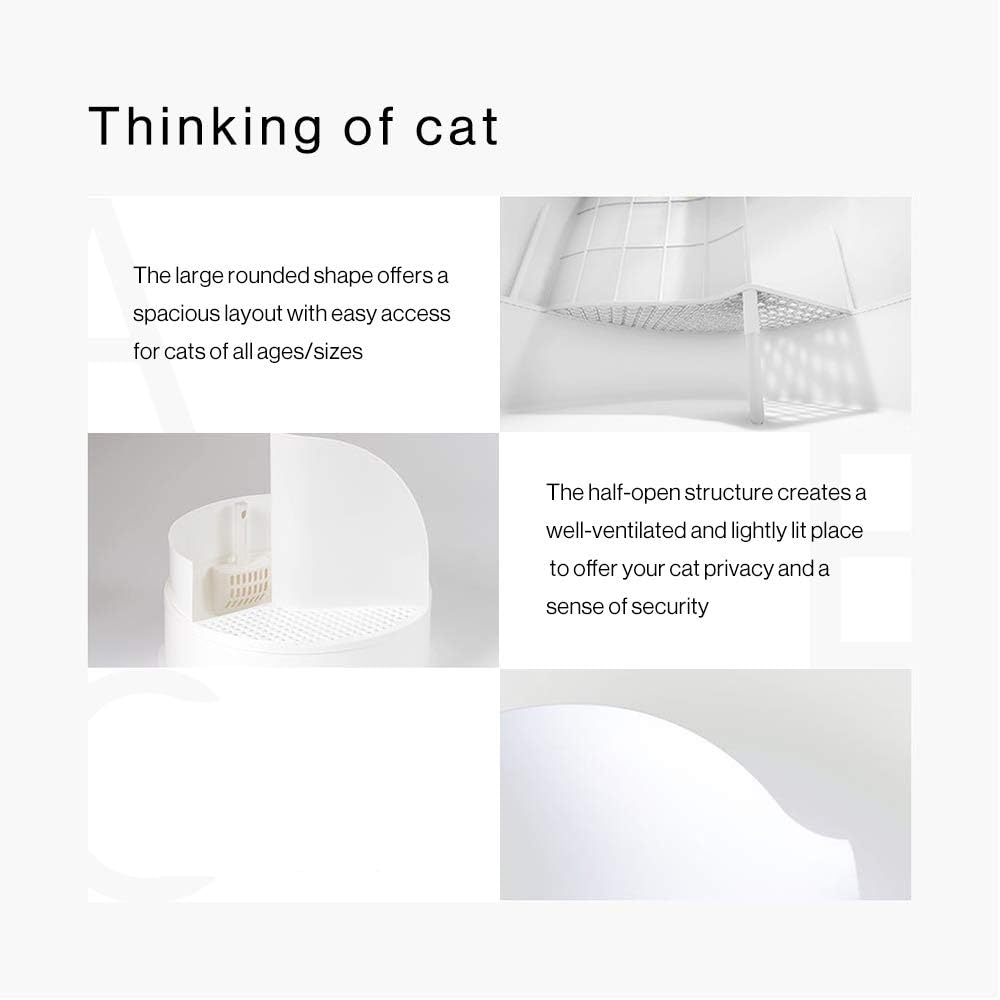Cat Litter Box Dome Extra Large Modern Minimalist A7