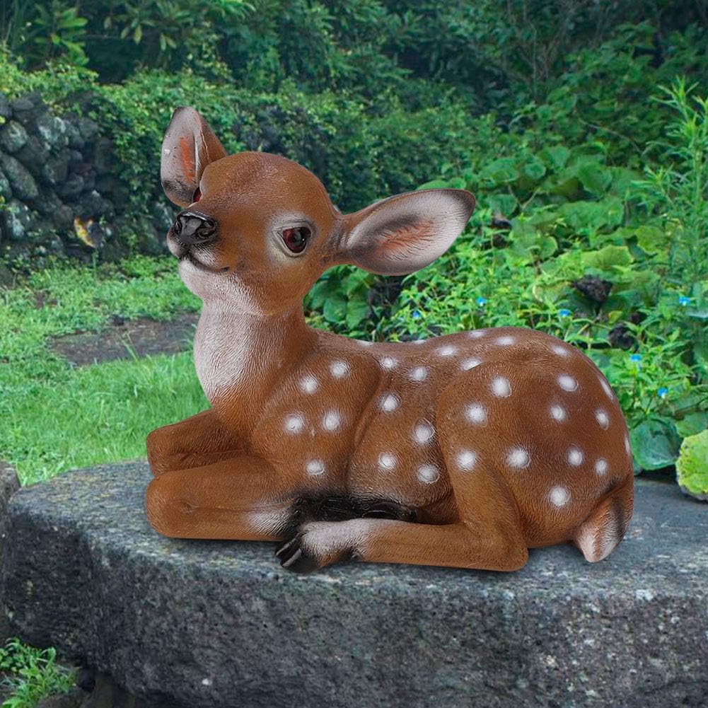 Deer Figurine Garden Statue Patio Decor a7