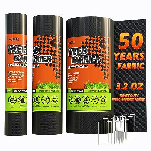 Weed Barrier Landscape Fabric 3x200FT Heavy Duty Ground Cover k7