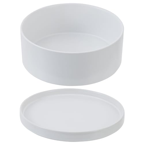Ceramic Plant Pot with Drainage Hole and Tray 7 Inch a3
