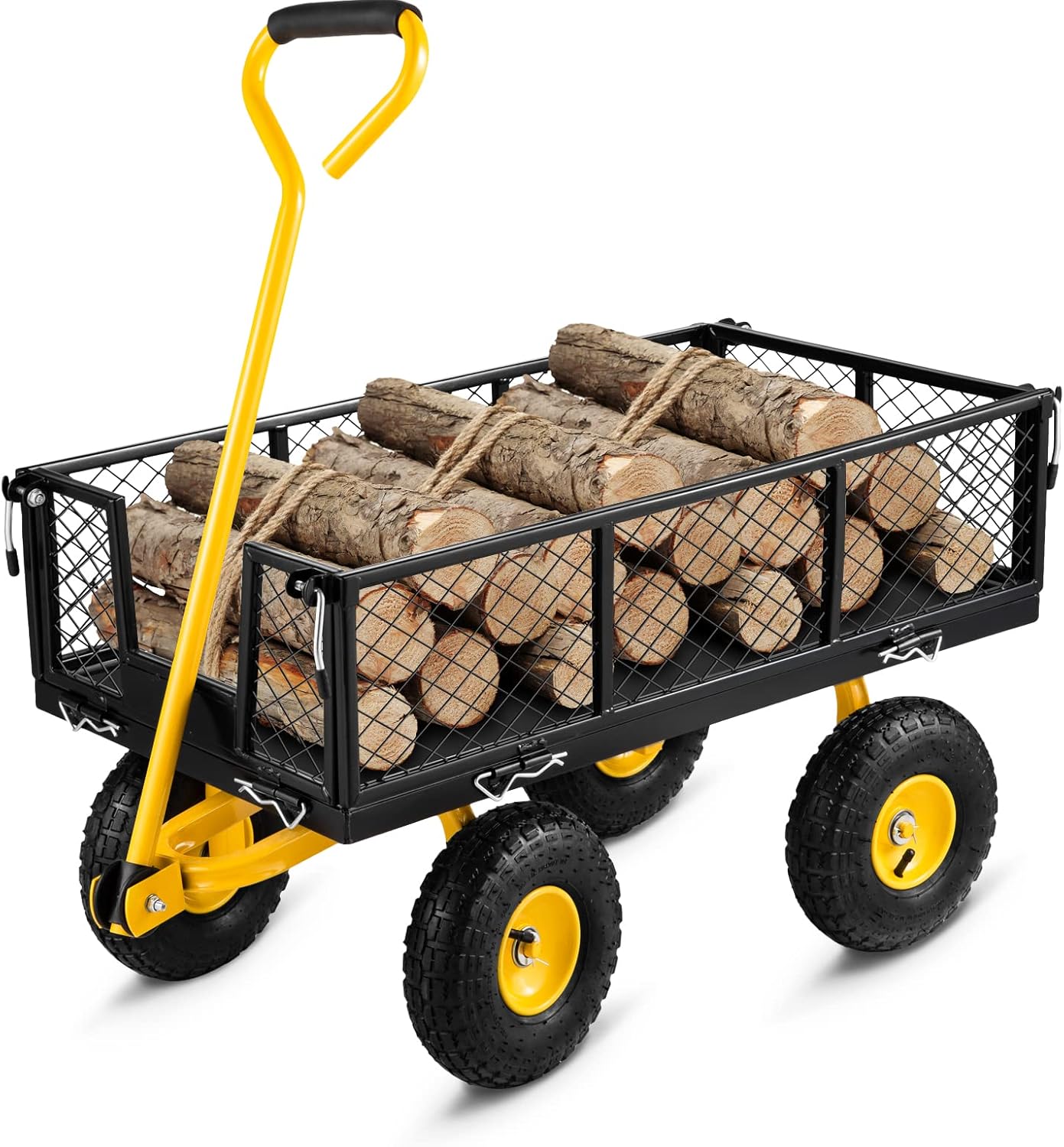 Steel Garden Cart with 15.5 Gallon Resin Cart k7