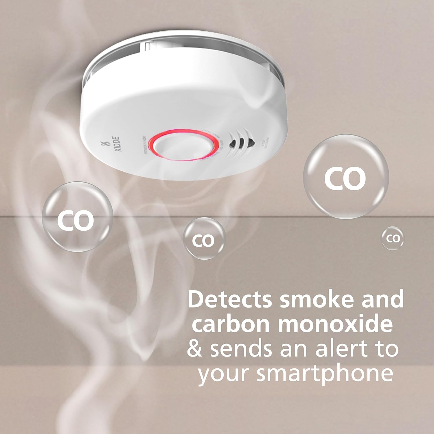 Smoke & CO Detector WiFi Hardwired 2 Pack 7k