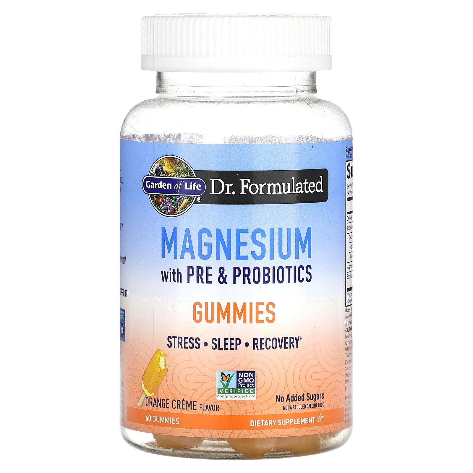 Garden of Life Magnesium with Pre & Probiotics Gummies, Orange Creme, 60 Gummies - Curated Treasures Market