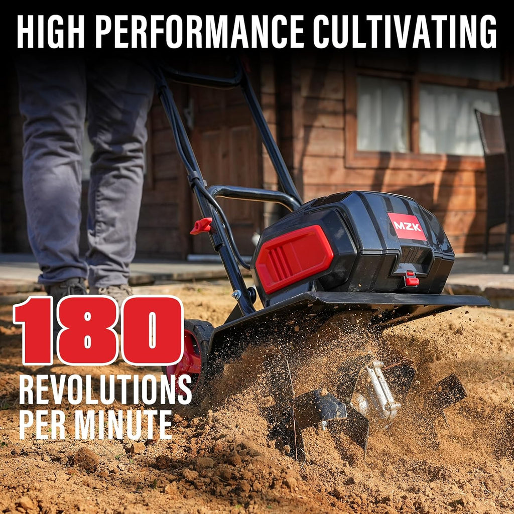 40V 12-inch Cordless Garden Tiller, Battery Powered Cultivator q7
