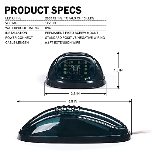Cab Clearance Light 5 Pcs Roof Marker Running Lights Kit a7