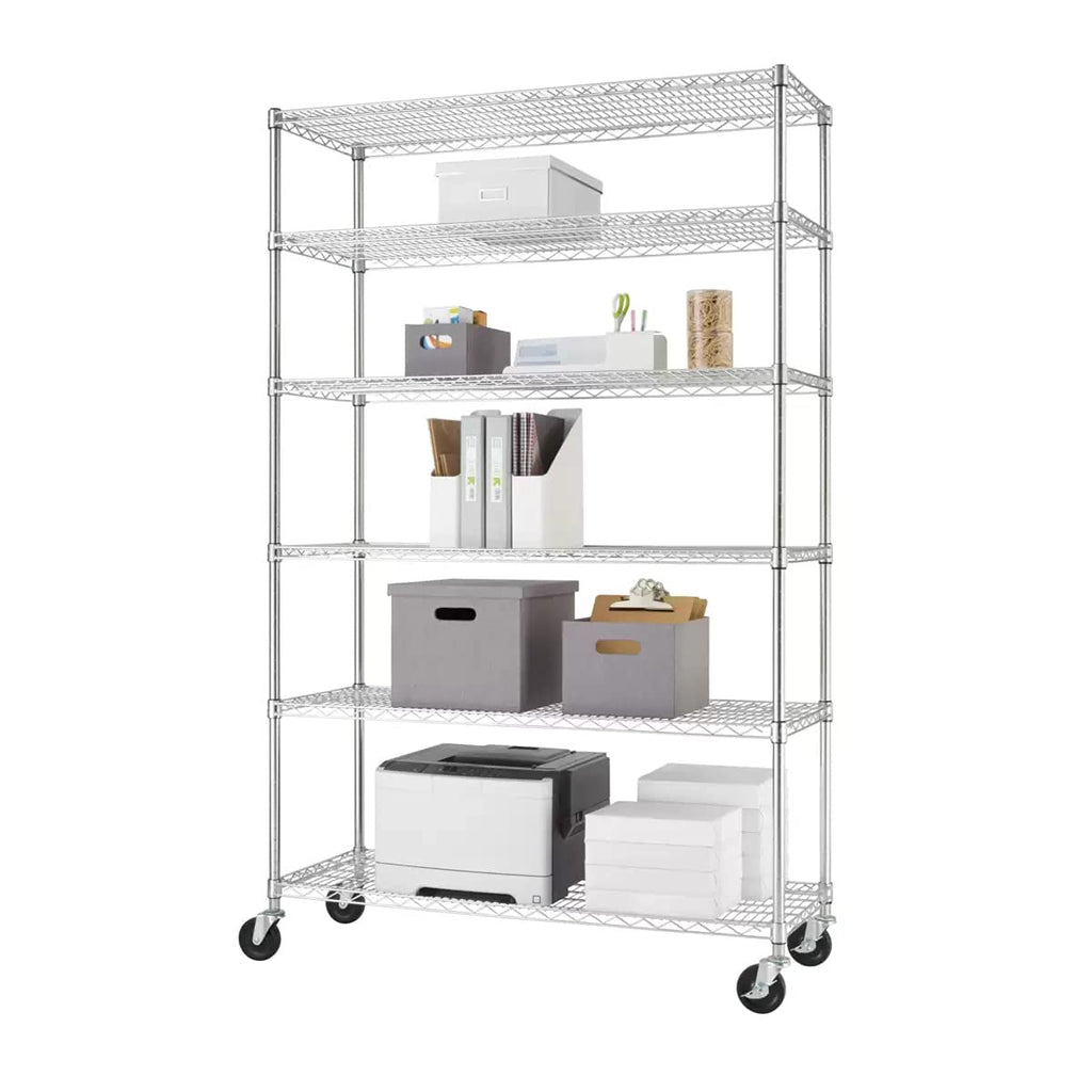 6-Tier Wire Shelving Rack 48x18x72 k7
