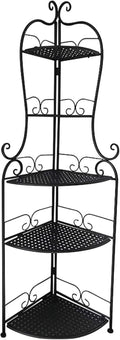 Flower Stands Plant Display Stand Folding Flower Pot Holder Bonsai Shelf Iron 5 Tier Potted Rack Decoration Portable Window