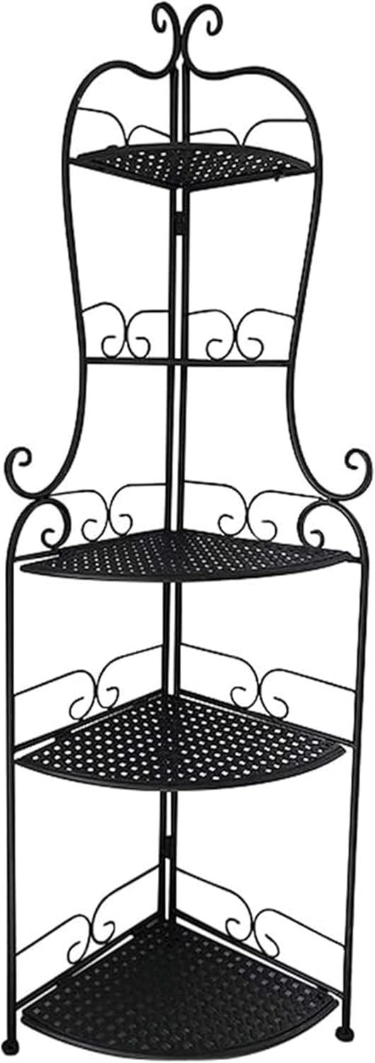 Flower Stands Plant Display Stand Folding Flower Pot Holder Bonsai Shelf Iron 5 Tier Potted Rack Decoration Portable Window
