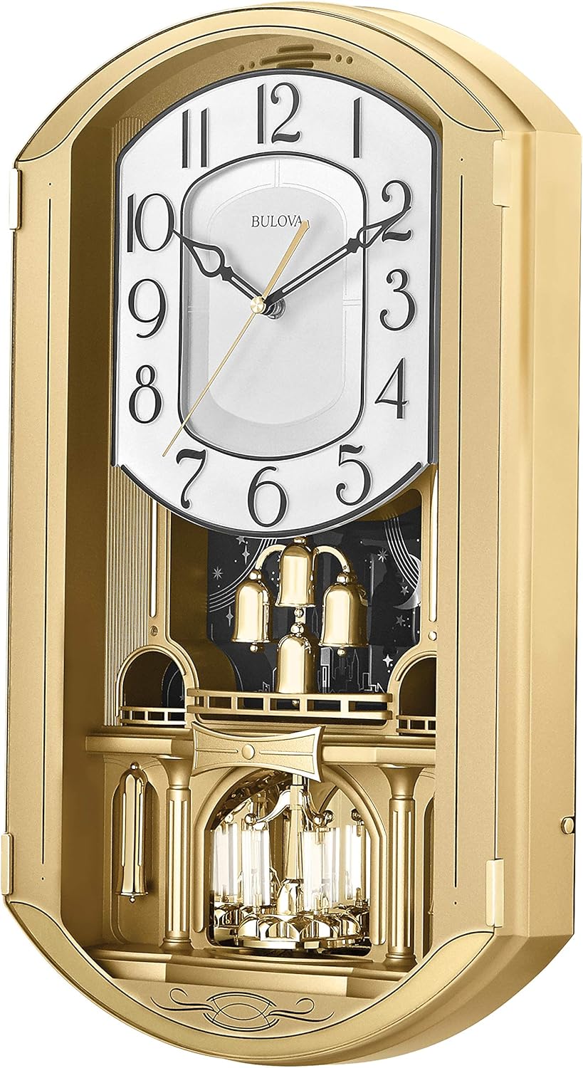 Wall Clock with Chime, Gold 7k