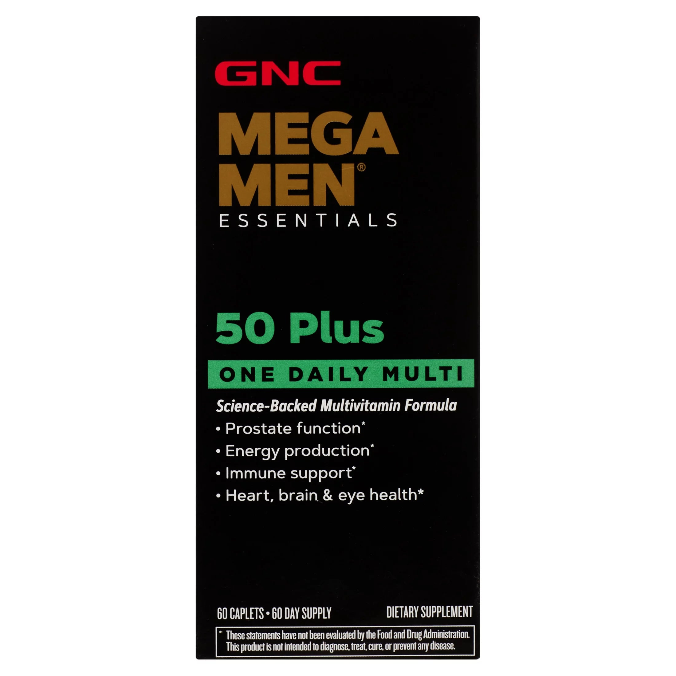 GNC Mega Men? 50-Plus One Daily Multivitamin, 60 Tablets, Vitamin and Mineral Support - Curated Treasures Market