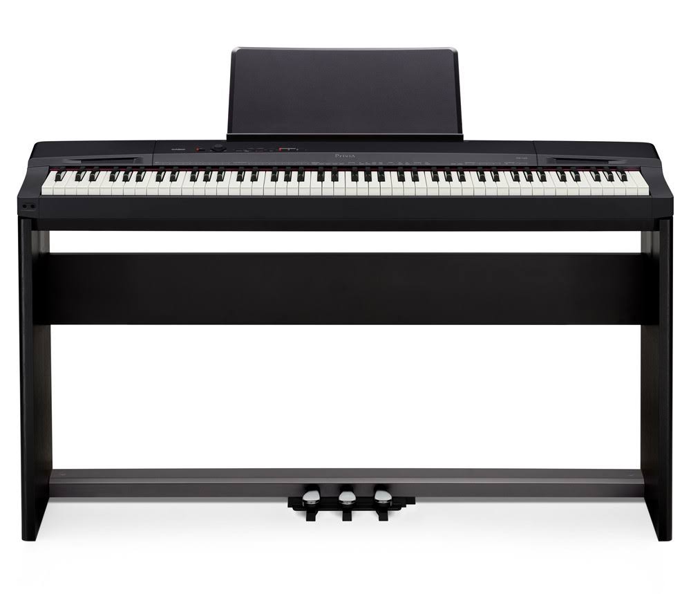 Digital Piano with Stand and Pedals Black k7