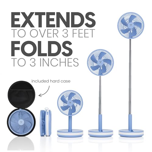 Portable Wireless Fan with 4 Speeds and Remote Control k7p