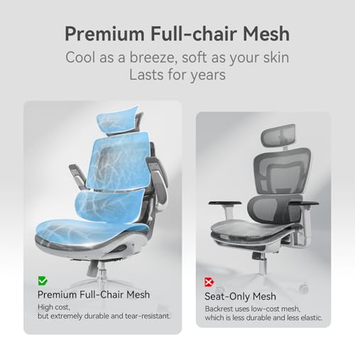 Ergonomic Office Chair with Flip-up Armrests and Lumbar Support K7