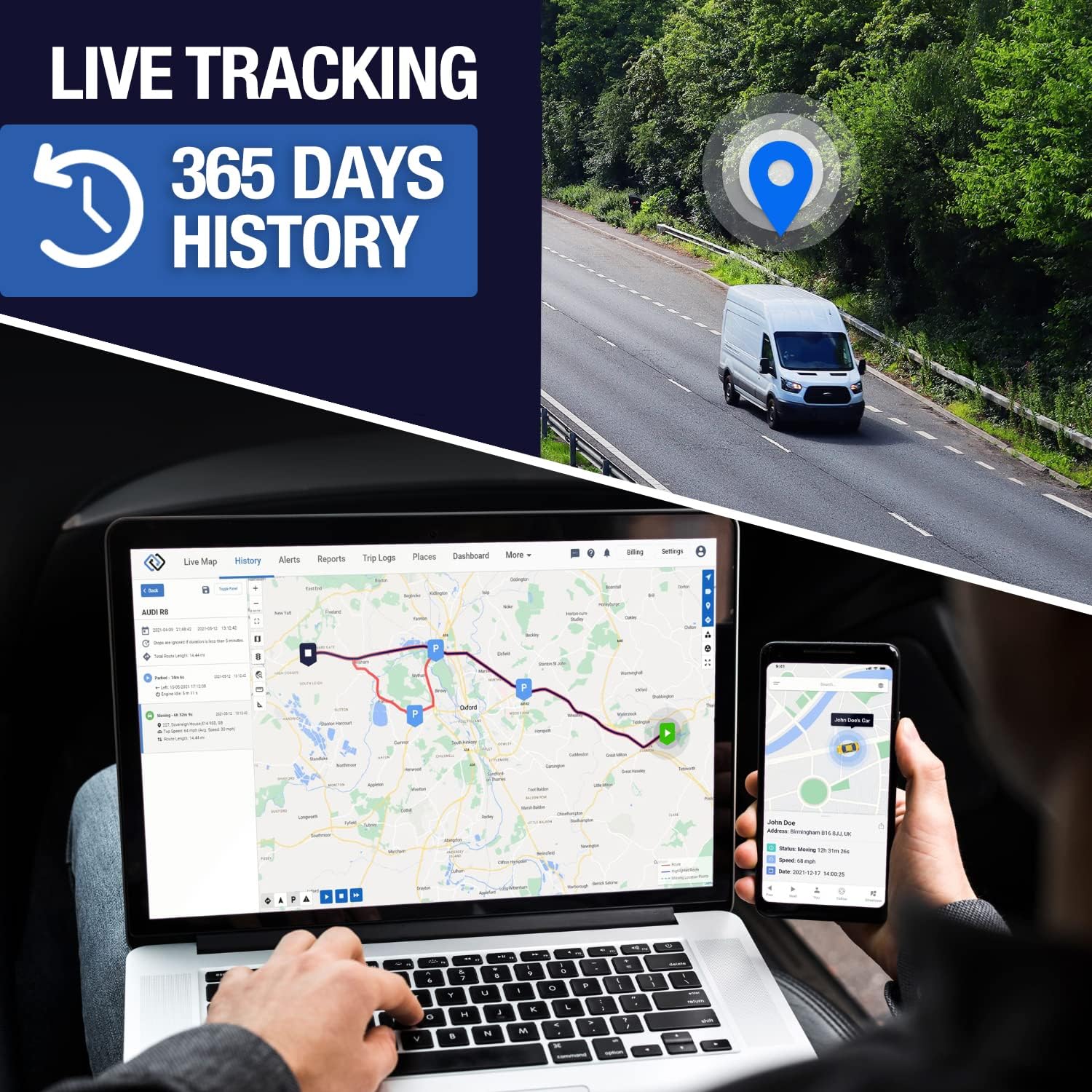 Vehicle GPS Tracker Hardwired Real-Time Location A7k