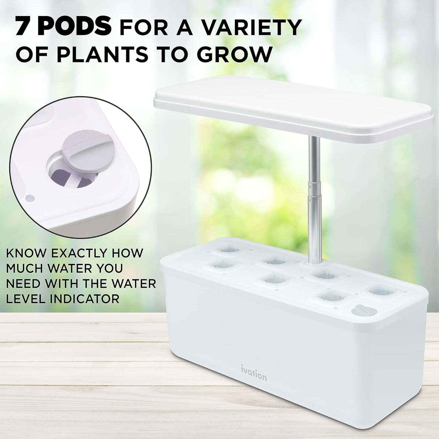 Hydroponics Growing System Kit with LED Grow Light k7
