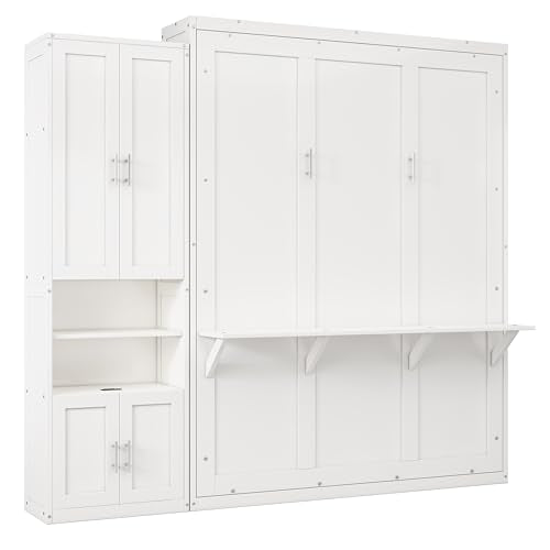 Queen Murphy Bed with Side Cabinets a7