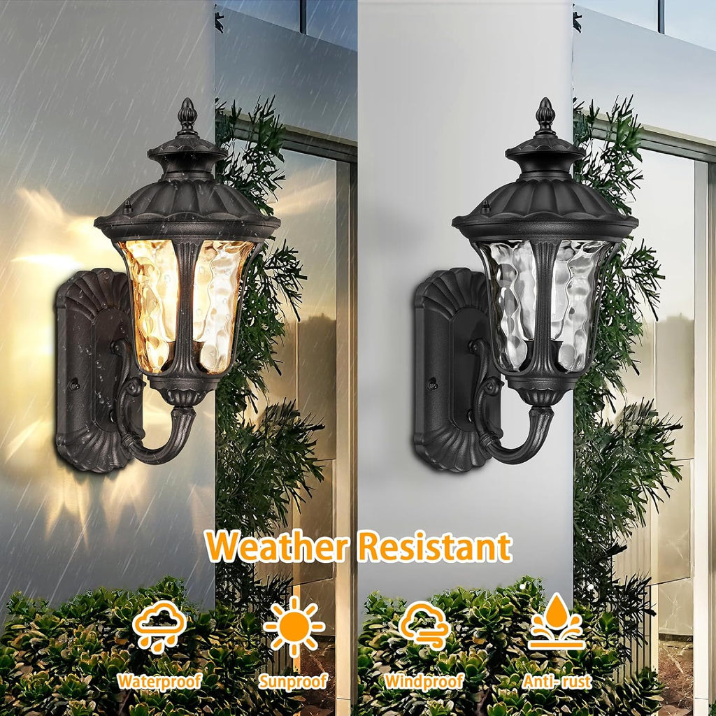 Outdoor Wall Light Fixture Waterproof Sconce Black a7