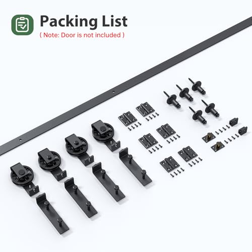 Bifold Sliding Barn Door Hardware Track Kit 4f