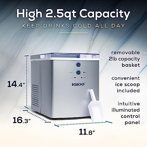 Electric Countertop Ice Maker Machine Portable 33lbs 24h Stainless Steel A7