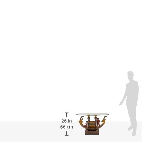 Egyptian Barge Glass-Topped Table k7