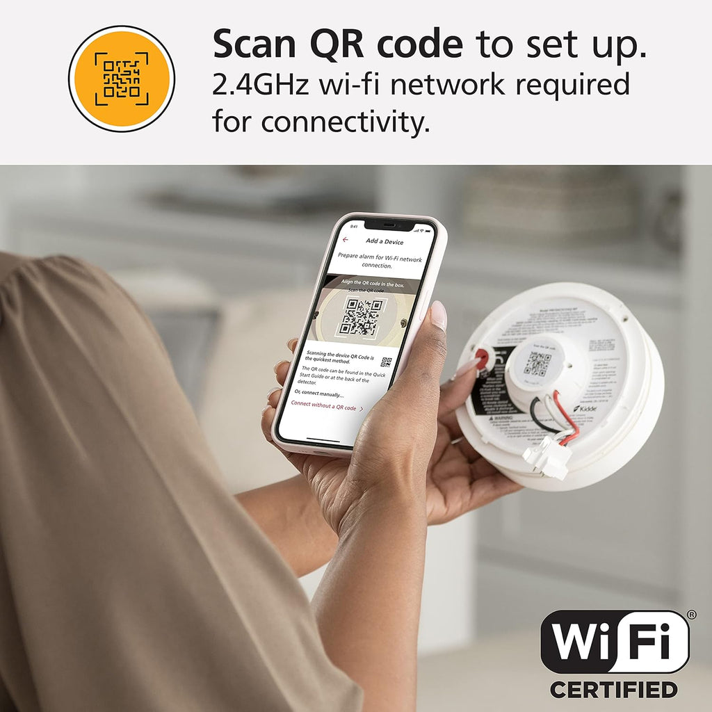 Smoke Detector with Air Quality Monitor, WiFi, 2 Pack k7