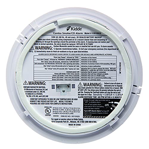 Smoke & Carbon Monoxide Detector, 10-Year Battery Backup 7k