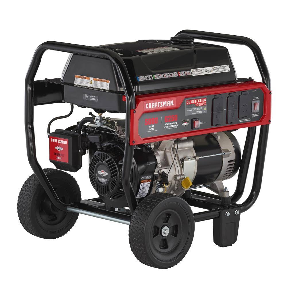 Craftsman 5000-Watt Gasoline Portable Generator with Briggs u0026 Stratton Engine | 030731