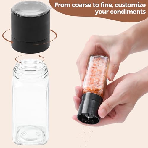 24oz Glass Spice Jars with Lids & Funnel k7