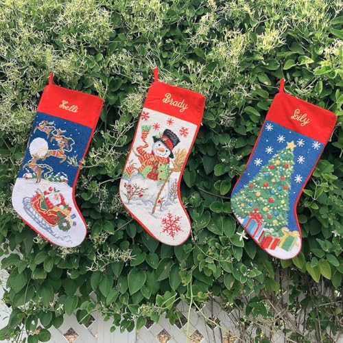 Personalized Christmas Needlepoint Stocking 100% Wool A7