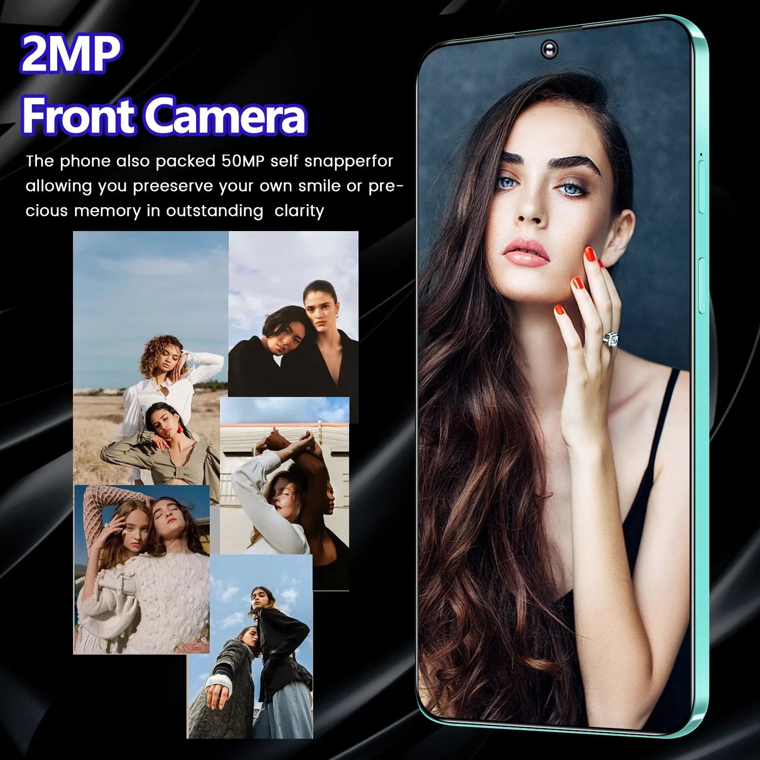 Unlocked Android Smartphone 4G Dual Sim 6.52" Black 8k