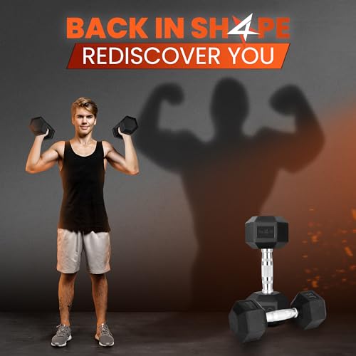 Chrome Hex Dumbbells 5-50 LBS Single a7