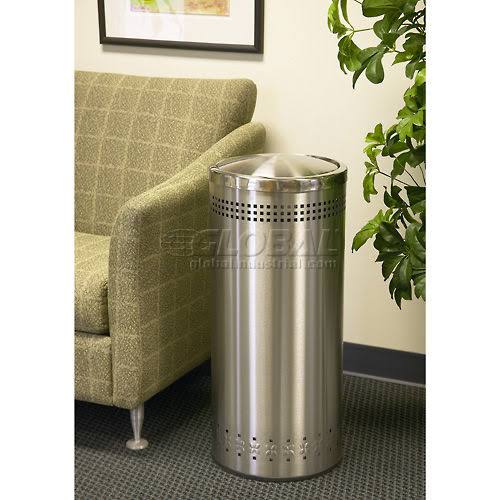 Stainless Steel 15 Gal Swivel Trash Can K7m