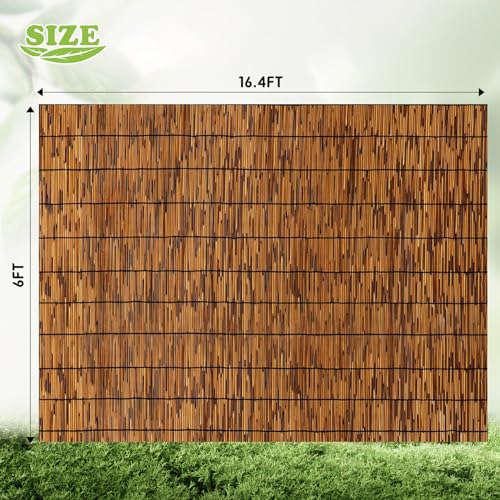 Bamboo Reed Fence 6ft x 16.4ft Outdoor Privacy Screening k7
