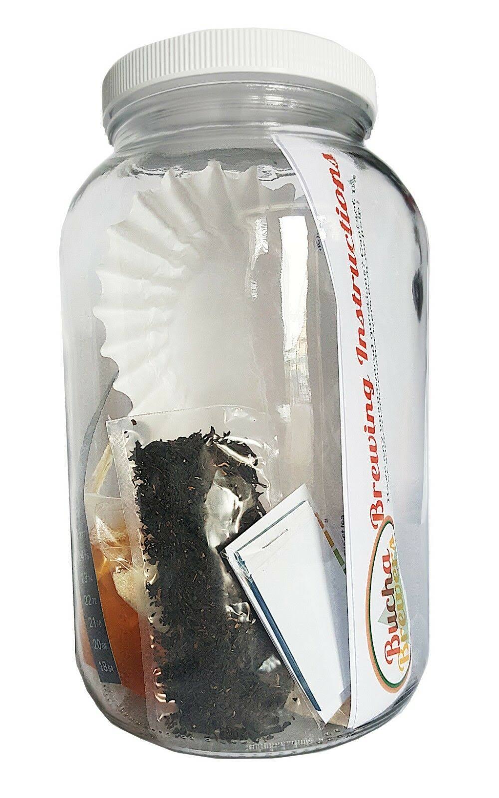 Kombucha Starter Kit with SCOBY and Glass Jar 7x