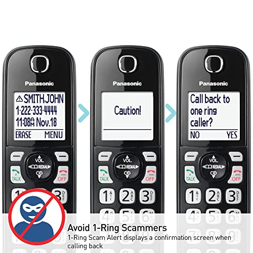 Cordless Phone with Call Block and Large Display 3 Handsets 7k