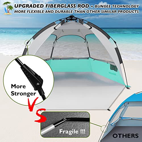 Beach Tent Pop Up Sun Shelter UPF 50+ UV Protection a7