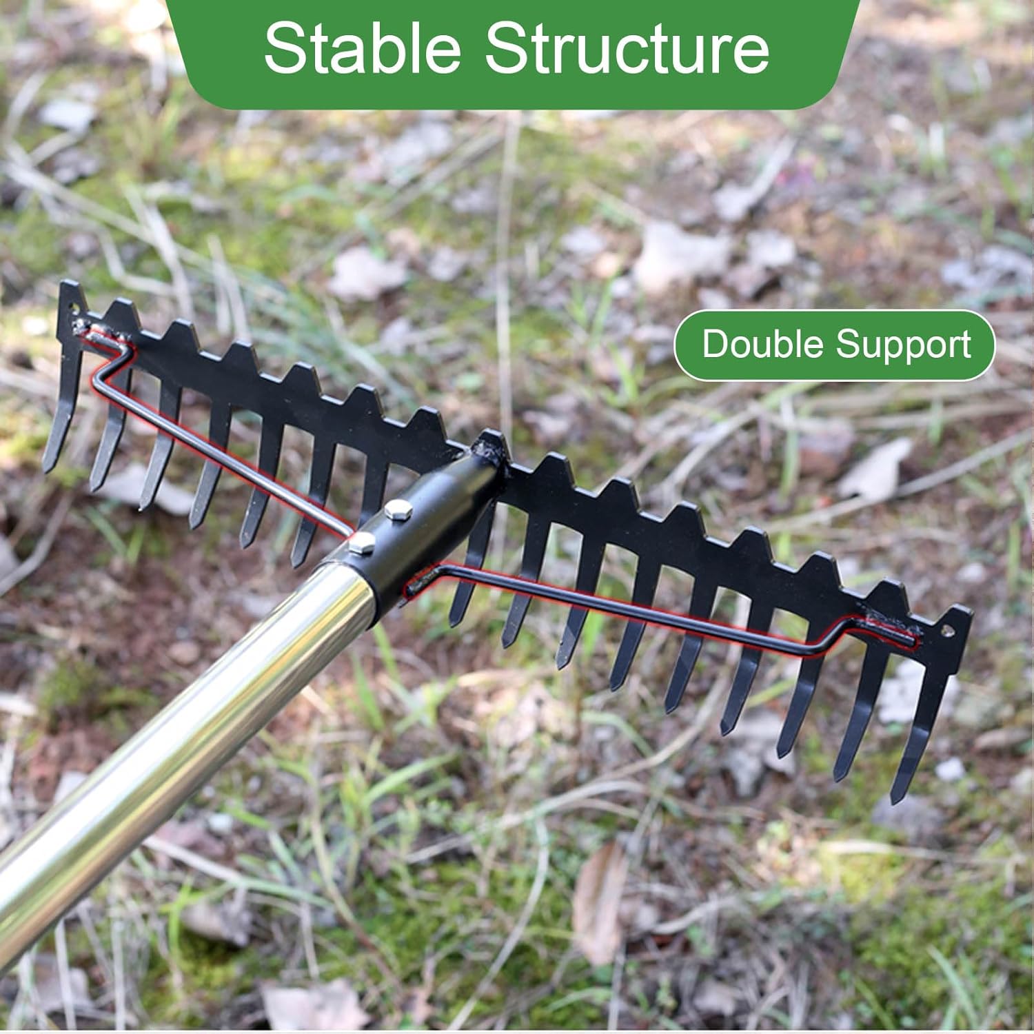 Garden Rake 62-Inch Metal Leaf Rake a7