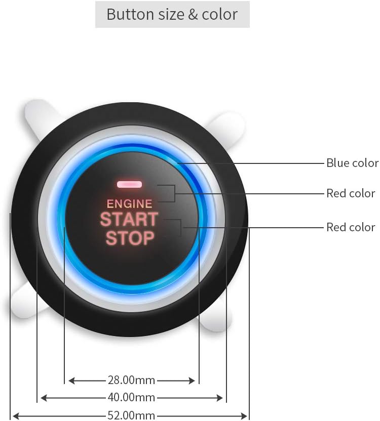 Car Alarm Remote Starter Keyless Entry Push Start DC12V k7