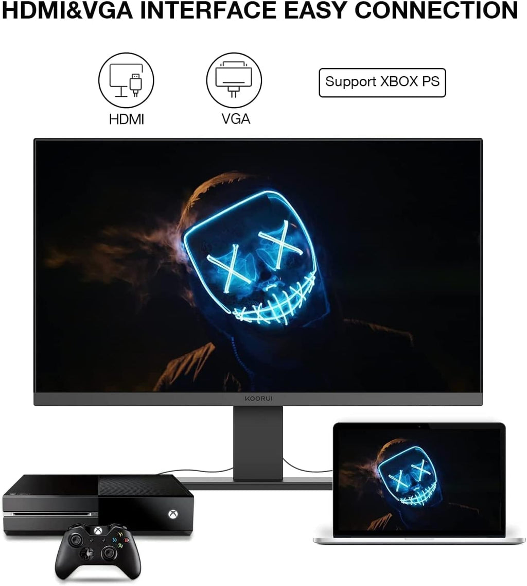 24 inch IPS FHD Monitor 75Hz HDMI VGA Black a7