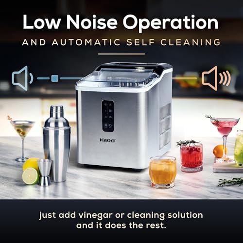 Electric Countertop Ice Maker Machine Portable 33lbs 24h Stainless Steel A7