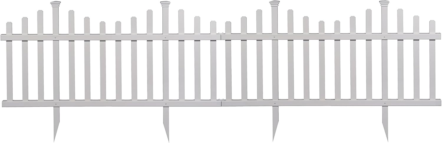 Portable Vinyl Picket Fence Kit 2 Panels a7
