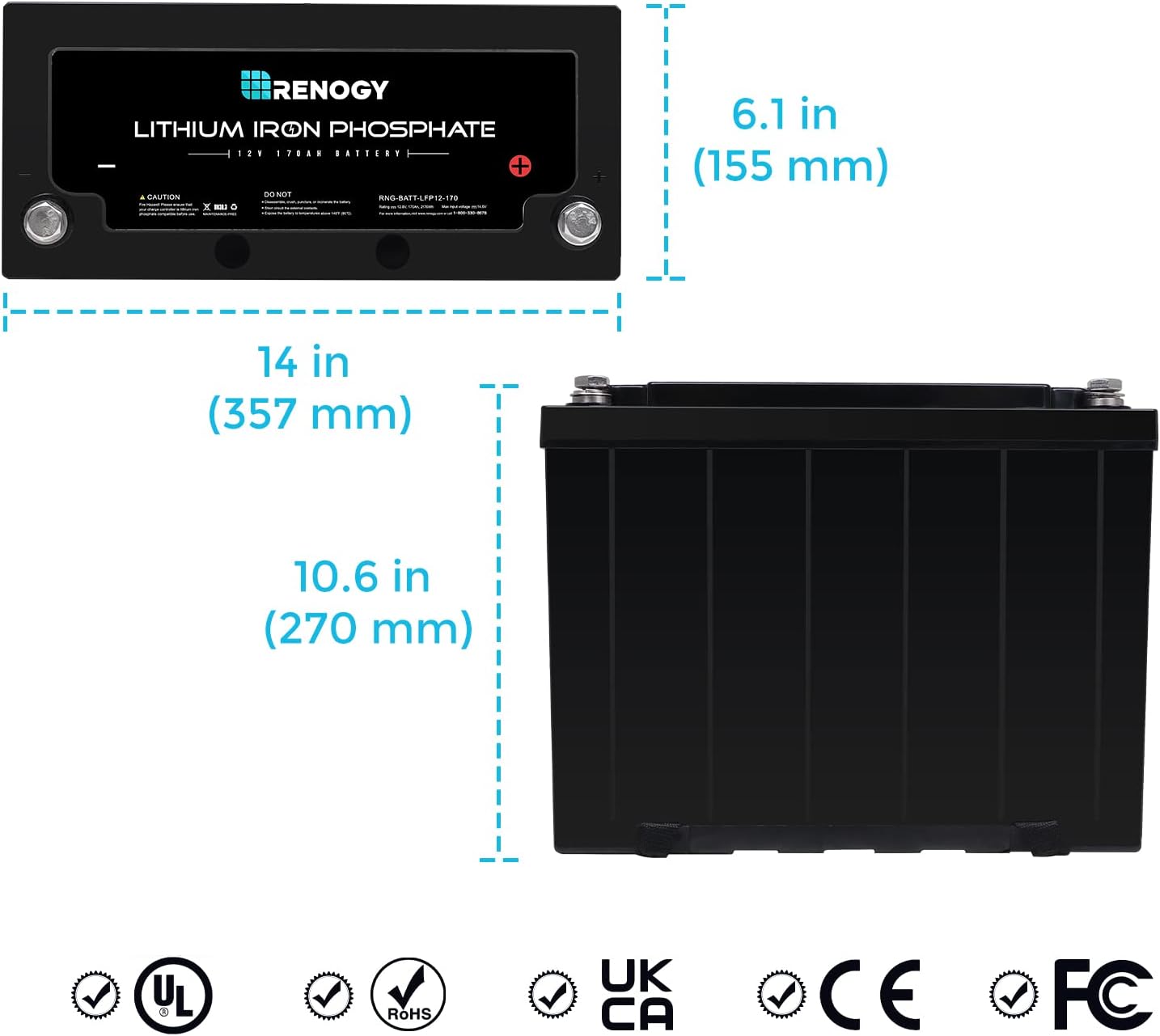 12V 100Ah Lithium-Iron Phosphate Battery with Self-Heating r7