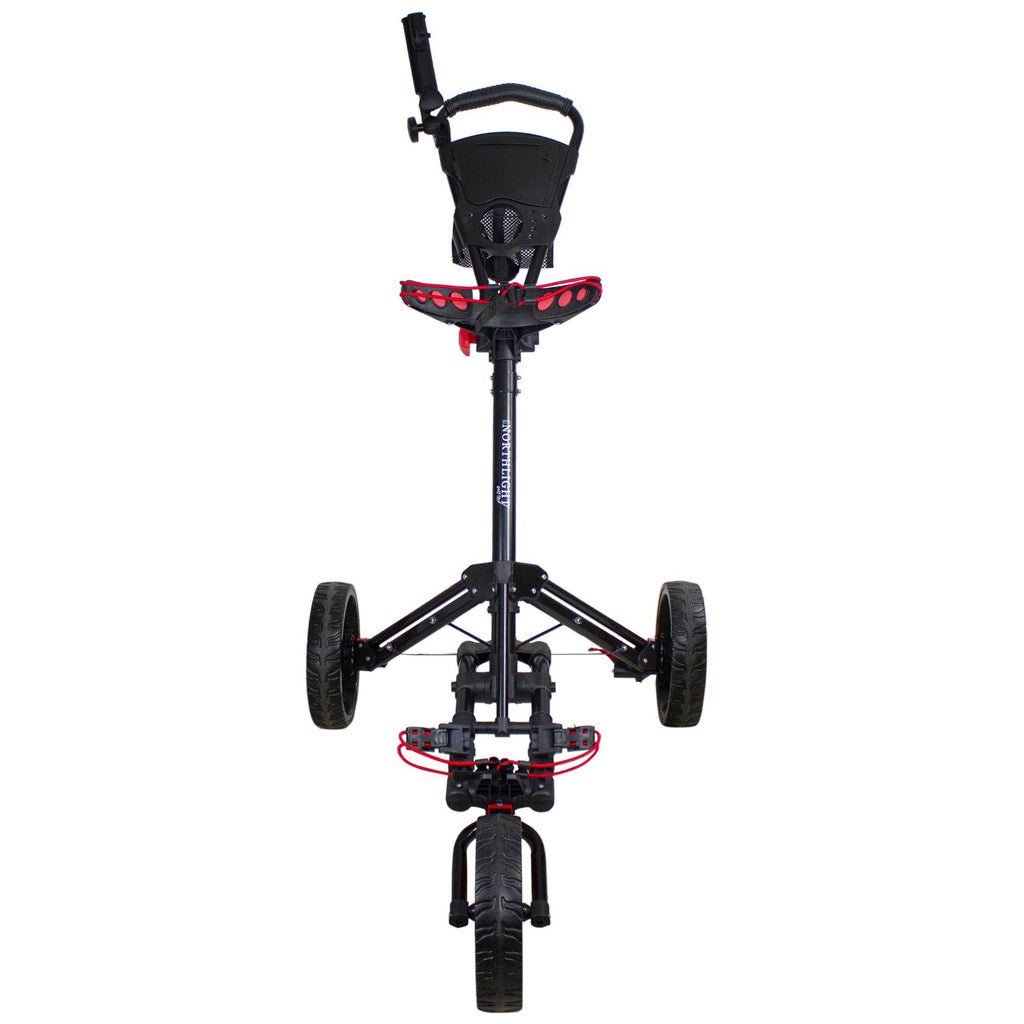 Golf Bag Push Cart 48x22 Folding 3 Wheel a7