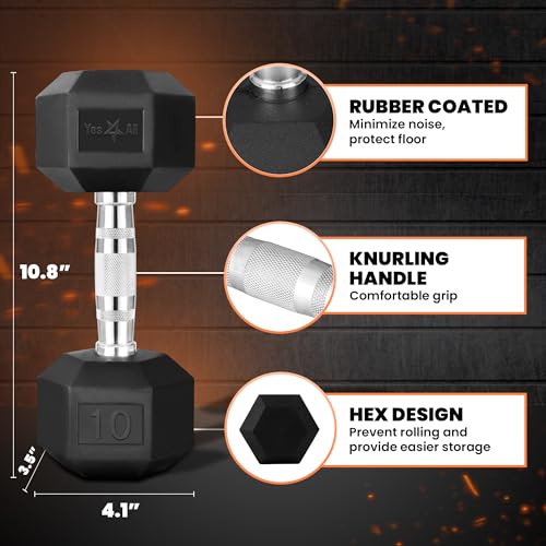 Chrome Hex Dumbbells 5-50 LBS Single a7